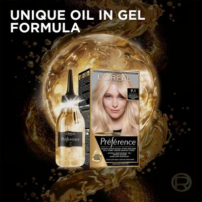 L&#039;Oréal Paris Préférence Cool Blondes Barva za lase za ženske 60 ml Odtenek 9.12