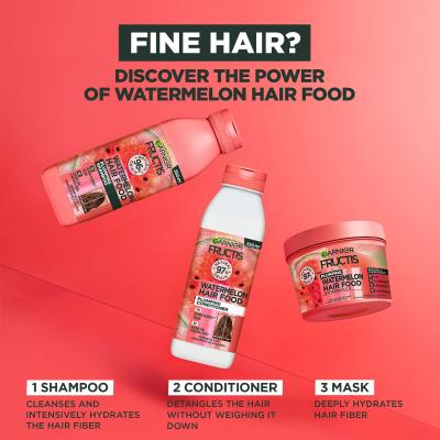 Garnier Fructis Hair Food Watermelon Plumping Shampoo Šampon za ženske 350 ml