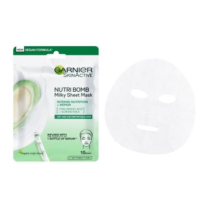 Garnier Skin Naturals Nutri Bomb Almond Milk + Hyaluronic Acid Maska za obraz za ženske 1 kos