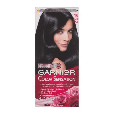 Garnier Color Sensation Barva za lase za ženske 40 ml Odtenek 1,0 Ultra Onyx Black