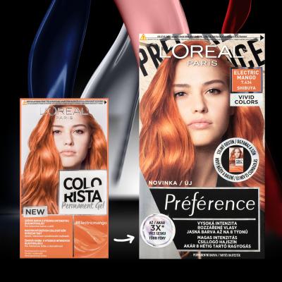 L&#039;Oréal Paris Colorista Permanent Gel Barva za lase za ženske 60 ml Odtenek Electric Mango