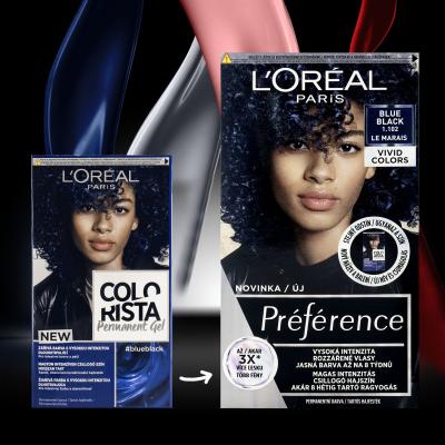 L&#039;Oréal Paris Colorista Permanent Gel Barva za lase za ženske 60 ml Odtenek Blue Black