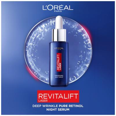 L&#039;Oréal Paris Revitalift Laser Pure Retinol Night Serum Serum za obraz za ženske 30 ml