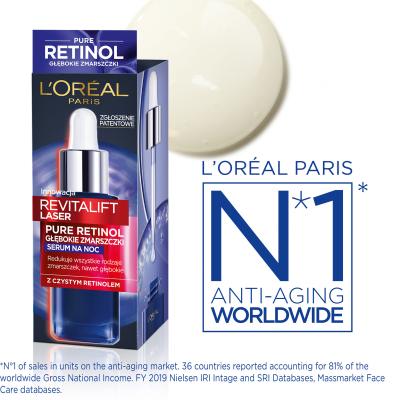 L&#039;Oréal Paris Revitalift Laser Pure Retinol Night Serum Serum za obraz za ženske 30 ml