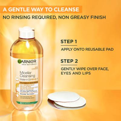 Garnier Skin Naturals Two-Phase Micellar Water All In One Micelarna vodica za ženske 400 ml