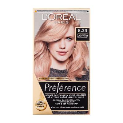 L&#039;Oréal Paris Préférence Barva za lase za ženske 60 ml Odtenek 8.23 poškodovana škatla