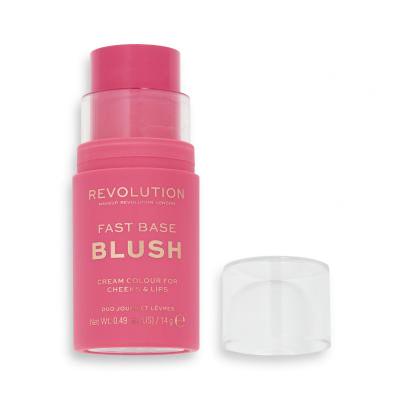 Makeup Revolution London Fast Base Blush Rdečilo za obraz za ženske 14 g Odtenek Rose