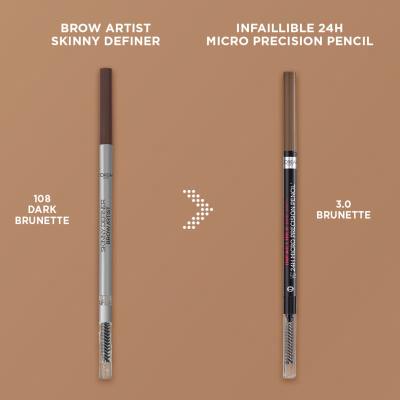 L&#039;Oréal Paris Infaillible Brows 24H Micro Precision Pencil Svinčnik za obrvi za ženske 1,2 g Odtenek 3.0 Brunette