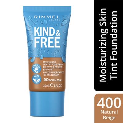 Rimmel London Kind &amp; Free Skin Tint Foundation Puder za ženske 30 ml Odtenek 400 Natural Beige