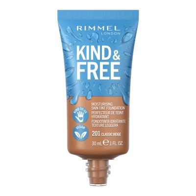 Rimmel London Kind &amp; Free Skin Tint Foundation Puder za ženske 30 ml Odtenek 201 Classic Beige