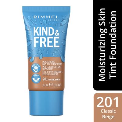 Rimmel London Kind &amp; Free Skin Tint Foundation Puder za ženske 30 ml Odtenek 201 Classic Beige