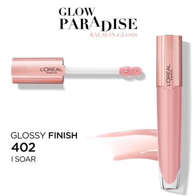 L&#039;Oréal Paris Glow Paradise Balm In Gloss Glos za ustnice za ženske 7 ml Odtenek 402 I Soar