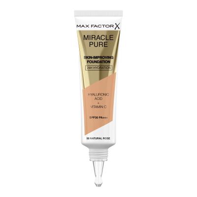 Max Factor Miracle Pure Skin-Improving Foundation SPF30 Puder za ženske 30 ml Odtenek 50 Natural Rose