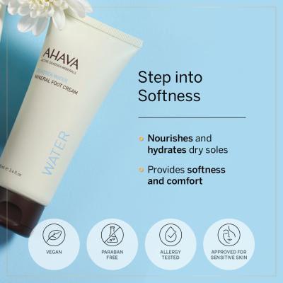 AHAVA Deadsea Water Krema za stopala za ženske 100 ml