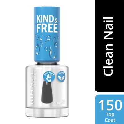 Rimmel London Kind &amp; Free Lak za nohte za ženske 8 ml Odtenek 150 Top Coat