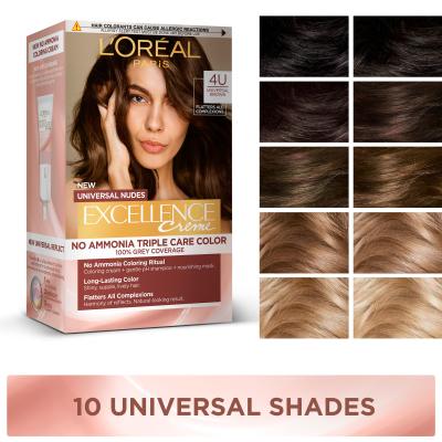 L&#039;Oréal Paris Excellence Creme Triple Protection Barva za lase za ženske 48 ml Odtenek 3U Dark Brown