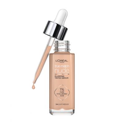 L&#039;Oréal Paris True Match Nude Plumping Tinted Serum Puder za ženske 30 ml Odtenek 3-4 Light-Medium