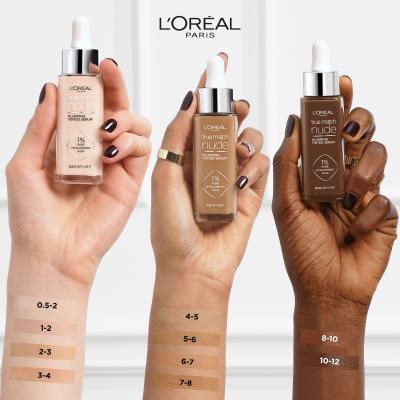 L&#039;Oréal Paris True Match Nude Plumping Tinted Serum Puder za ženske 30 ml Odtenek 2-3 Light