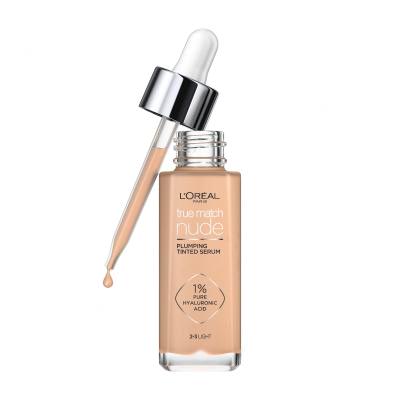 L&#039;Oréal Paris True Match Nude Plumping Tinted Serum Puder za ženske 30 ml Odtenek 2-3 Light