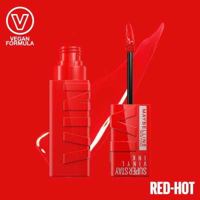 Maybelline Superstay Vinyl Ink Liquid Šminka za ženske 4,2 ml Odtenek 25 Red-Hot