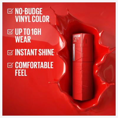 Maybelline Superstay Vinyl Ink Liquid Šminka za ženske 4,2 ml Odtenek 25 Red-Hot