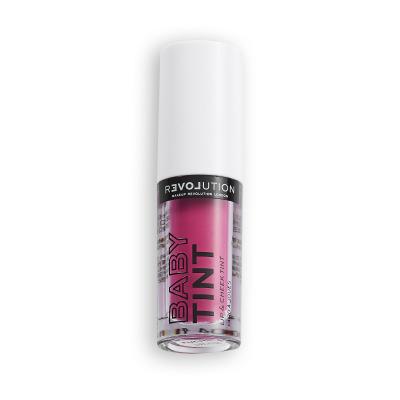 Revolution Relove Baby Tint Lip &amp; Cheek Šminka za ženske 1,4 ml Odtenek Fuchsia