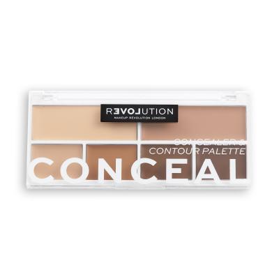 Revolution Relove Conceal Me Concealer &amp; Contour Palette Paletka za konturing za ženske 11,2 g Odtenek Medium