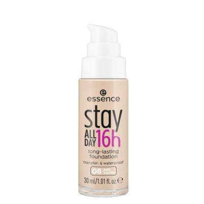 Essence Stay All Day 16h Puder za ženske 30 ml Odtenek 08 Soft Vanilla