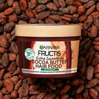 Garnier Fructis Hair Food Cocoa Butter Extra Smoothing Mask Maska za lase za ženske 390 ml