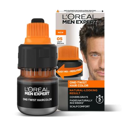 L&#039;Oréal Paris Men Expert One-Twist Hair Color Barva za lase za moške 50 ml Odtenek 05 Light/Medium Brown