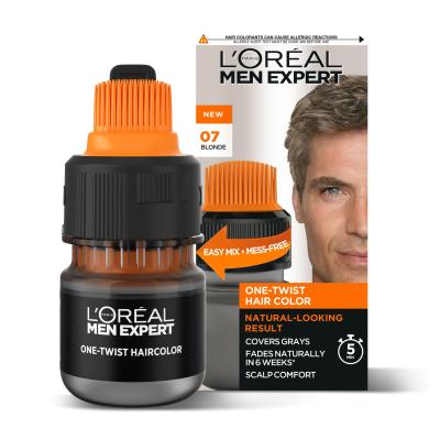 L&#039;Oréal Paris Men Expert One-Twist Hair Color Barva za lase za moške 50 ml Odtenek 07 Dark Blonde