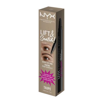 NYX Professional Makeup Lift &amp; Snatch! Svinčnik za obrvi za ženske 1 ml Odtenek 03 Taupe