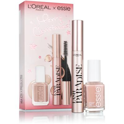 L&#039;Oréal Paris Merry Christmas! Darilni set maskara Lash Paradise 6,4 ml + lak za nohte Essie Nail Color 13,5 ml 11 Not Just A Pretty