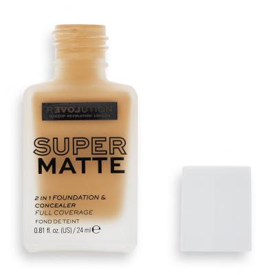 Revolution Relove Super Matte 2 in 1 Foundation &amp; Concealer Puder za ženske 24 ml Odtenek F11.2