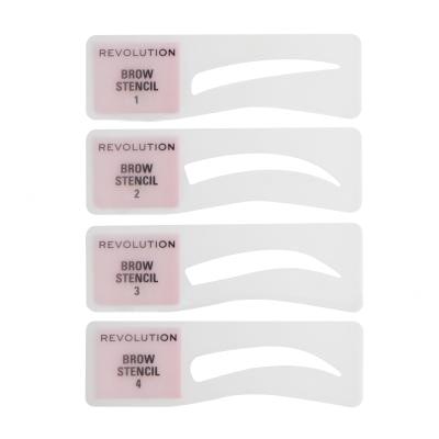 Makeup Revolution London Brow Powder Stamp &amp; Stencil Puder za obrvi za ženske 0,65 g Odtenek Granite