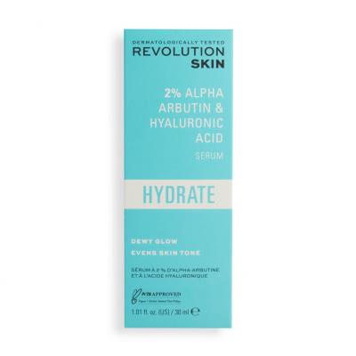 Revolution Skincare Hydrate 2% Alpha Arbutin &amp; Hyaluronic Acid Serum Serum za obraz za ženske 30 ml