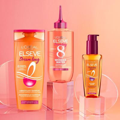 L&#039;Oréal Paris Elseve Dream Long Darilni set šampon Elseve Dream Long 250 ml + balzam Elseve Dream Long Wonder Water 200 ml + serum za lase Elseve Dream Long Go Sleek Serum 100 ml