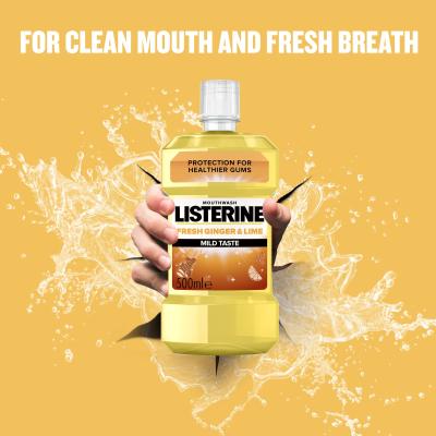 Listerine Fresh Ginger &amp; Lime Mild Taste Mouthwash Ustna vodica 500 ml