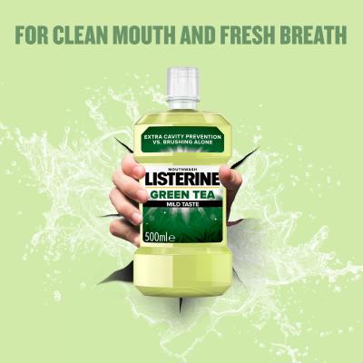Listerine Green Tea Mild Taste Mouthwash Ustna vodica 500 ml