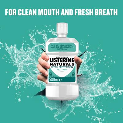 Listerine Naturals Teeth Protection Mild Taste Mouthwash Ustna vodica 500 ml