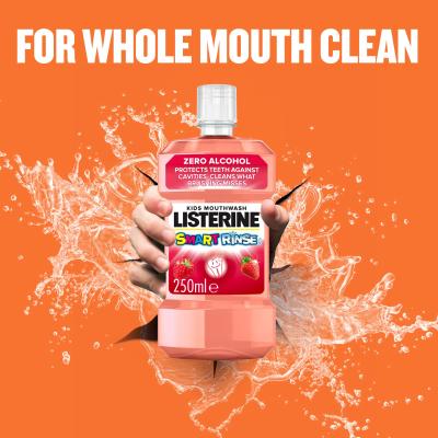 Listerine Smart Rinse Mild Berry Mouthwash Ustna vodica za otroke 250 ml