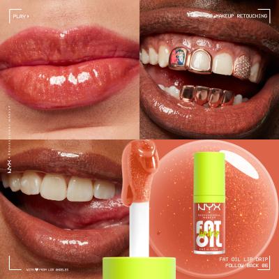 NYX Professional Makeup Fat Oil Lip Drip Olje za ustnice za ženske 4,8 ml Odtenek 06 Follow Black