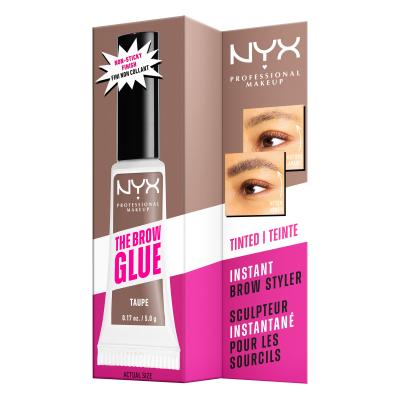 NYX Professional Makeup The Brow Glue Instant Brow Styler Gel za obrvi za ženske 5 g Odtenek 02 Taupe