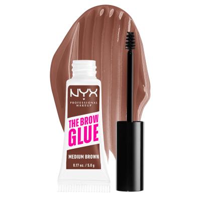 NYX Professional Makeup The Brow Glue Instant Brow Styler Gel za obrvi za ženske 5 g Odtenek 03 Medium Brown