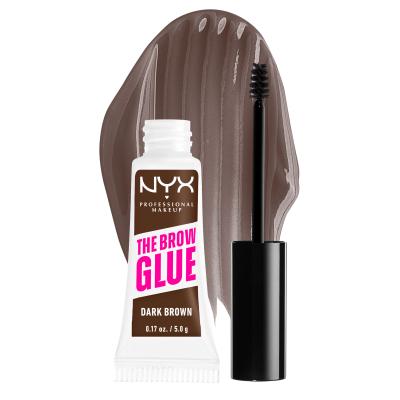 NYX Professional Makeup The Brow Glue Instant Brow Styler Gel za obrvi za ženske 5 g Odtenek 04 Dark Brown