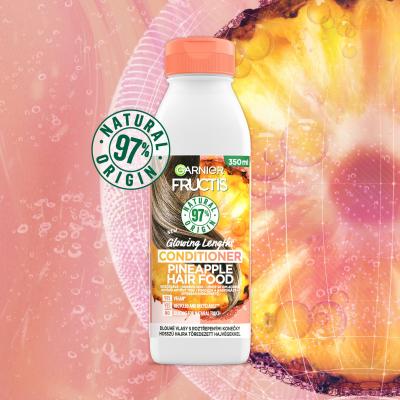 Garnier Fructis Hair Food Pineapple Glowing Lengths Conditioner Balzam za lase za ženske 350 ml