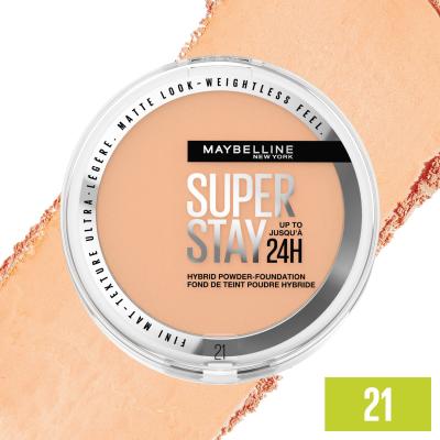 Maybelline Superstay 24H Hybrid Powder-Foundation Puder za ženske 9 g Odtenek 21