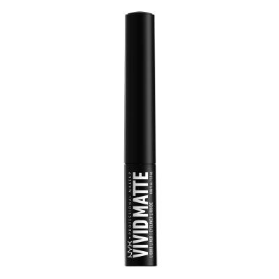 NYX Professional Makeup Vivid Matte Črtalo za oči za ženske 2 ml Odtenek 01 Black