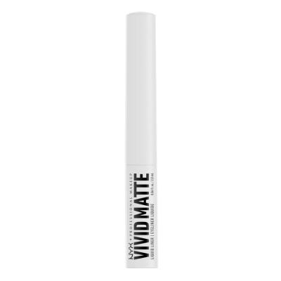 NYX Professional Makeup Vivid Matte Črtalo za oči za ženske 2 ml Odtenek 02 White