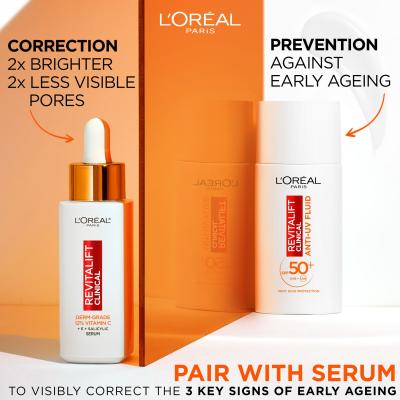 L&#039;Oréal Paris Revitalift Clinical Pure 12% Vitamin C Serum za obraz za ženske 30 ml